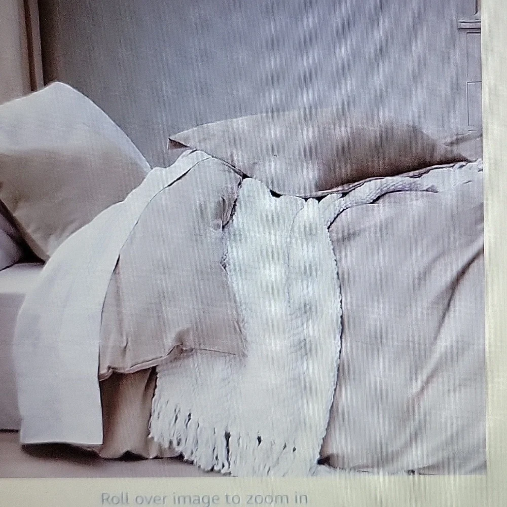 Bedsure tan 3 piece duvet cover set Full 80x90